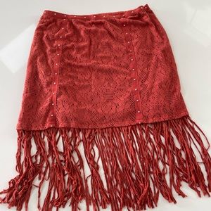 🧡Western beaded fringe skirt🧡